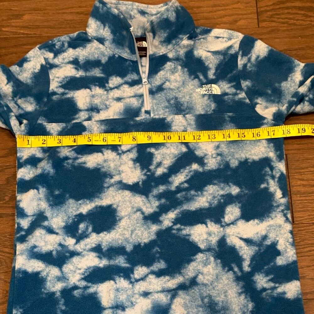 The North Face Women’s Quarter Zip Fleece Pullover Blue Cloud Print Size SP - Picture 8 of 12